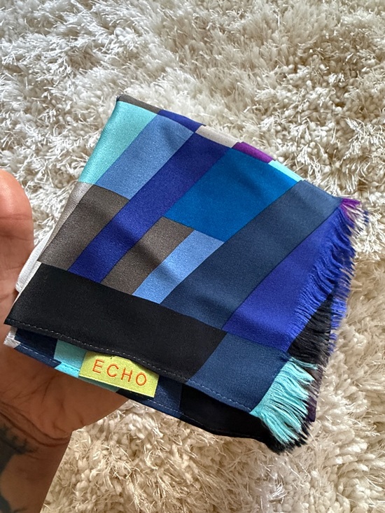 Echo Multicolor Geometric Scarf - Picture 7 of 7